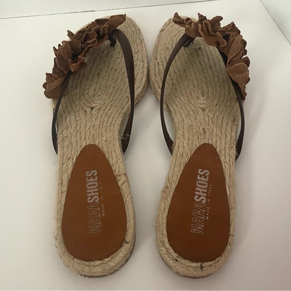 Nara Shoes Pedro Land T Moro Woven Flower Slip On Sandal New In Box - Picture 2 of 6